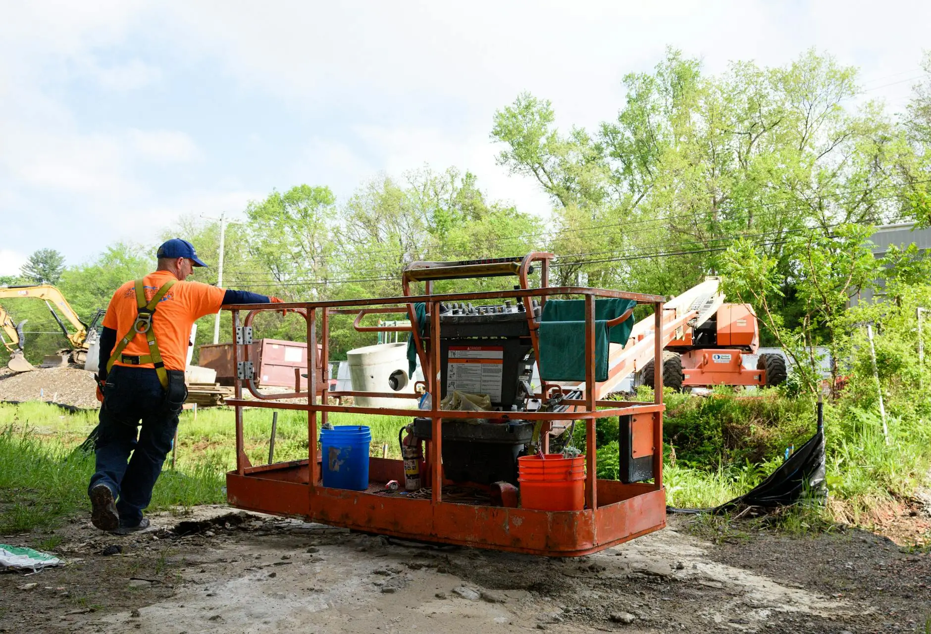 UK builders on a construction site